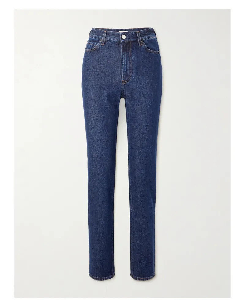Totême Garderob Hoch Sitzende Jeans Mit Schmalem Bein Aus Bio-denim - Blau Blau