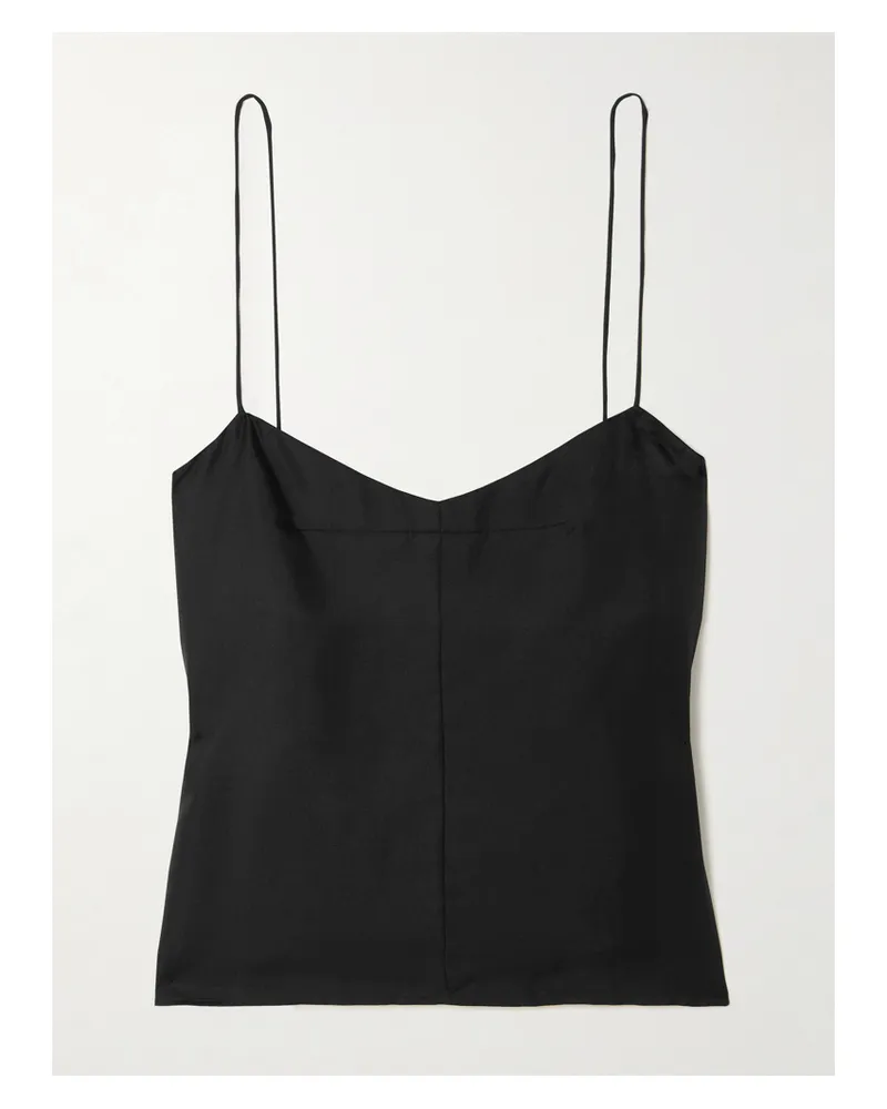 St. Agni Top Aus Seiden-twill - Schwarz Schwarz