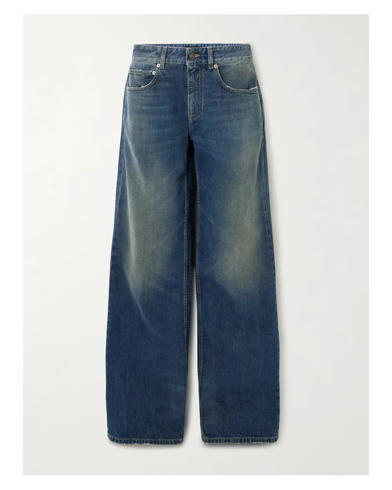 Balenciaga Mid-rise Wide-leg Jeans - Blue Blue
