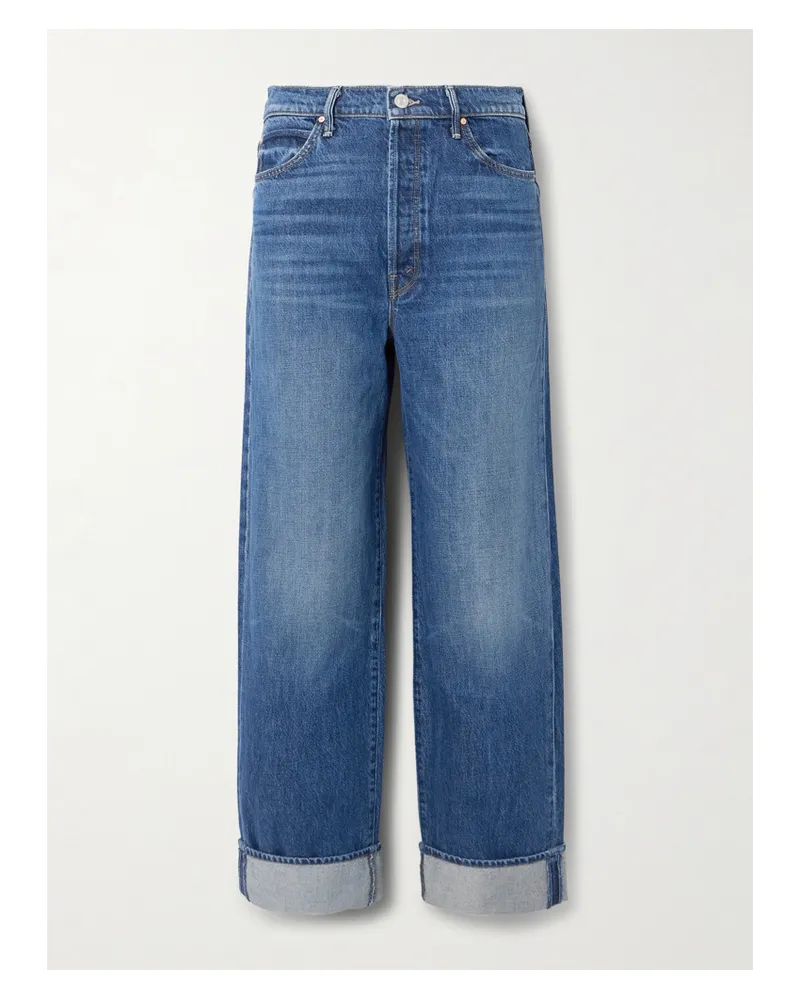 Mother The Spitfire Nerdy Cuff Boyfriend-jeans Blau