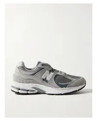 New Balance 2002r Sneakers aus Mesh und Veloursleder Grau