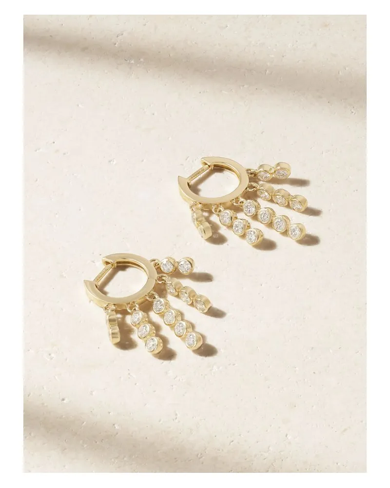 Sydney Evan Creolen Aus 14 Karat Gold Mit Diamanten Gold