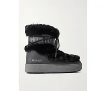 Ltrack Monaco Plush-trimmed Shell Snow Boots - Black