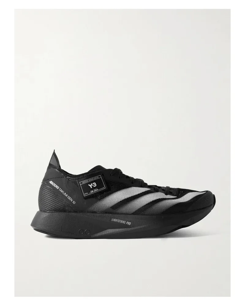 adidas Y-3 Takumi Sen 10 Sneakers Aus Mesh Mit Gummibesätzen - Schwarz Schwarz