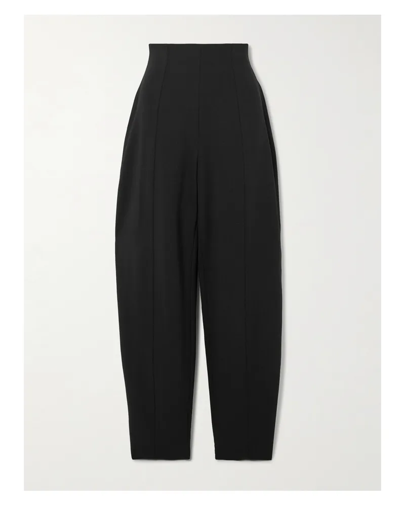 Carolina Herrera New York Isla Wool-blend Barrel-leg Pants - Black Black