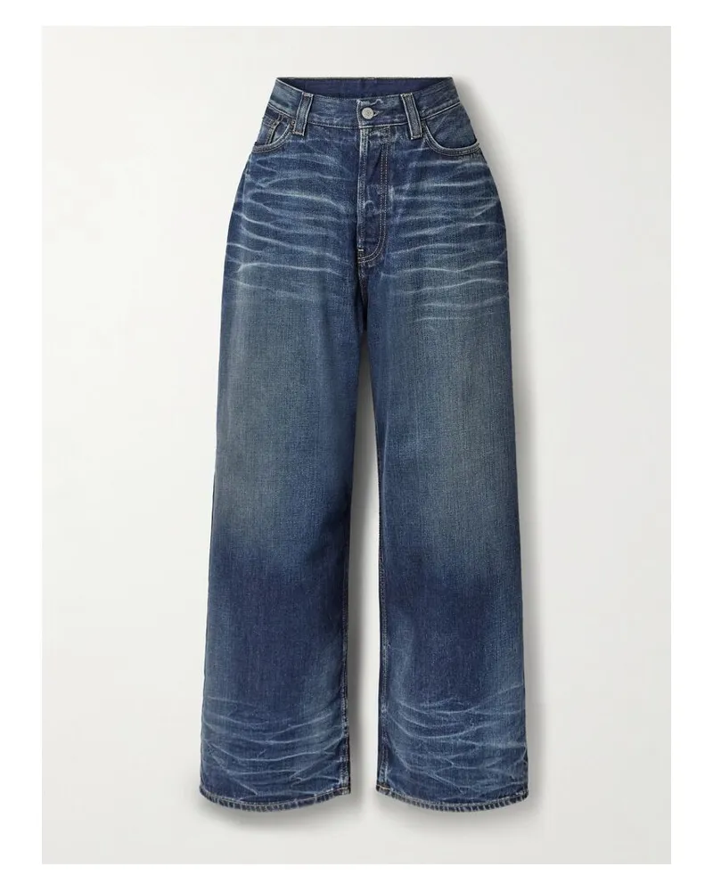 Acne Studios 2023 Halbhohe Jeans Mit Weitem Bein - Blau Blau