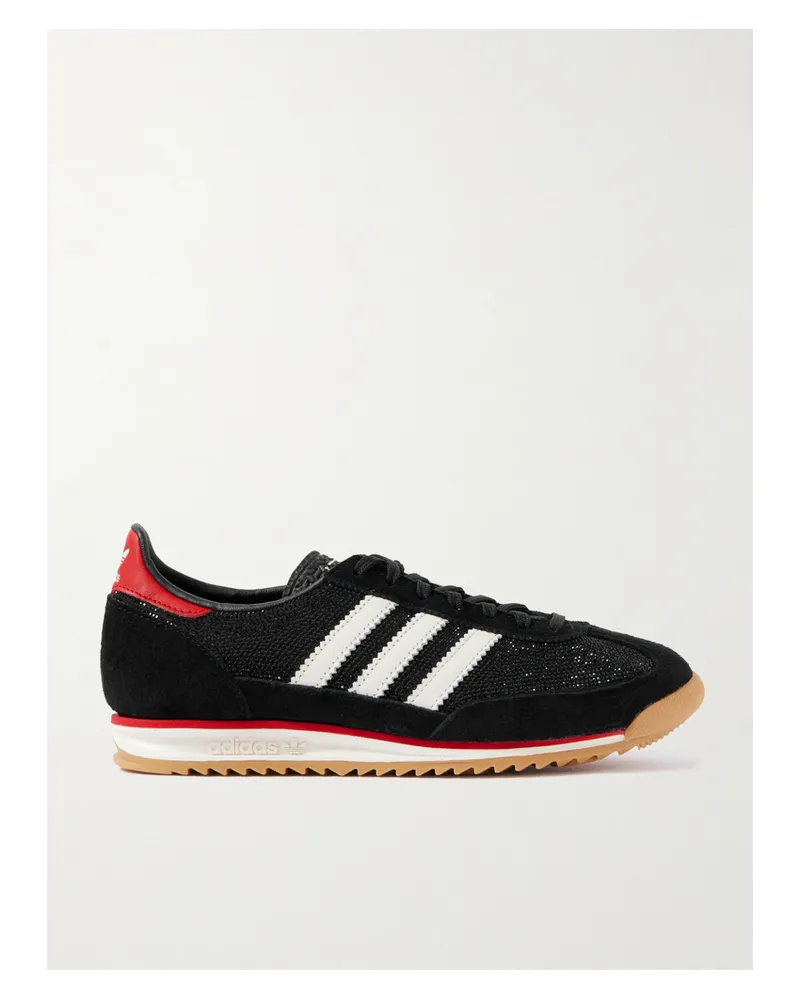 adidas Sl 72 Og Sneakers Aus Mesh Mit Veloursleder- Und Lederbesätzen Und Verzierungen - Schwarz Schwarz