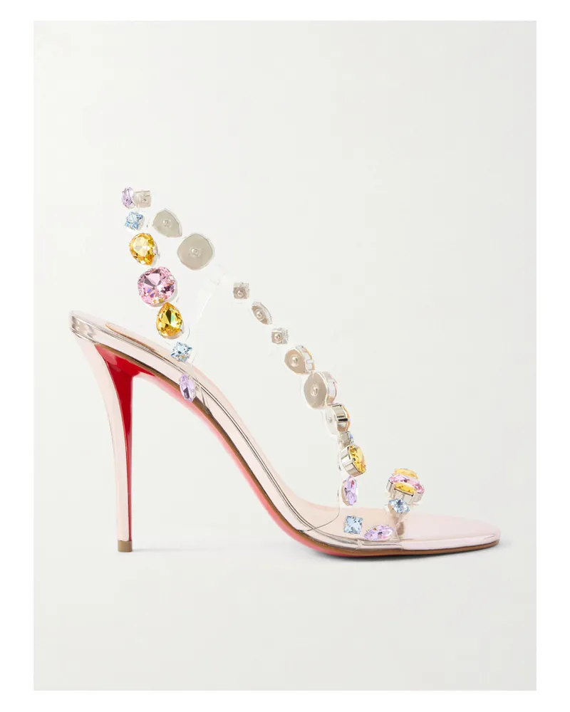 Christian Louboutin Rosa Z Jewel Sandalen Aus Pvc Mit Kristallen - Mehrfarbig Mehrfarbig