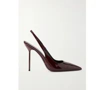 Lidia Patent-leather Slingback Pumps - Burgundy