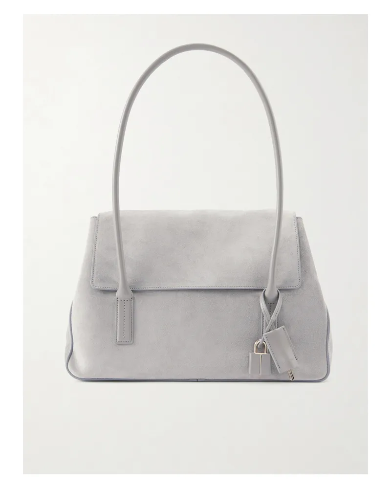 Tom Ford Suede Shoulder Bag - Gray Gray