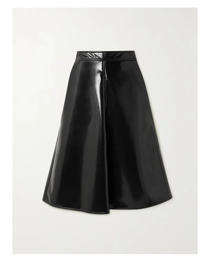 Moncler 1952 Midirock Aus Pvc - Schwarz Schwarz