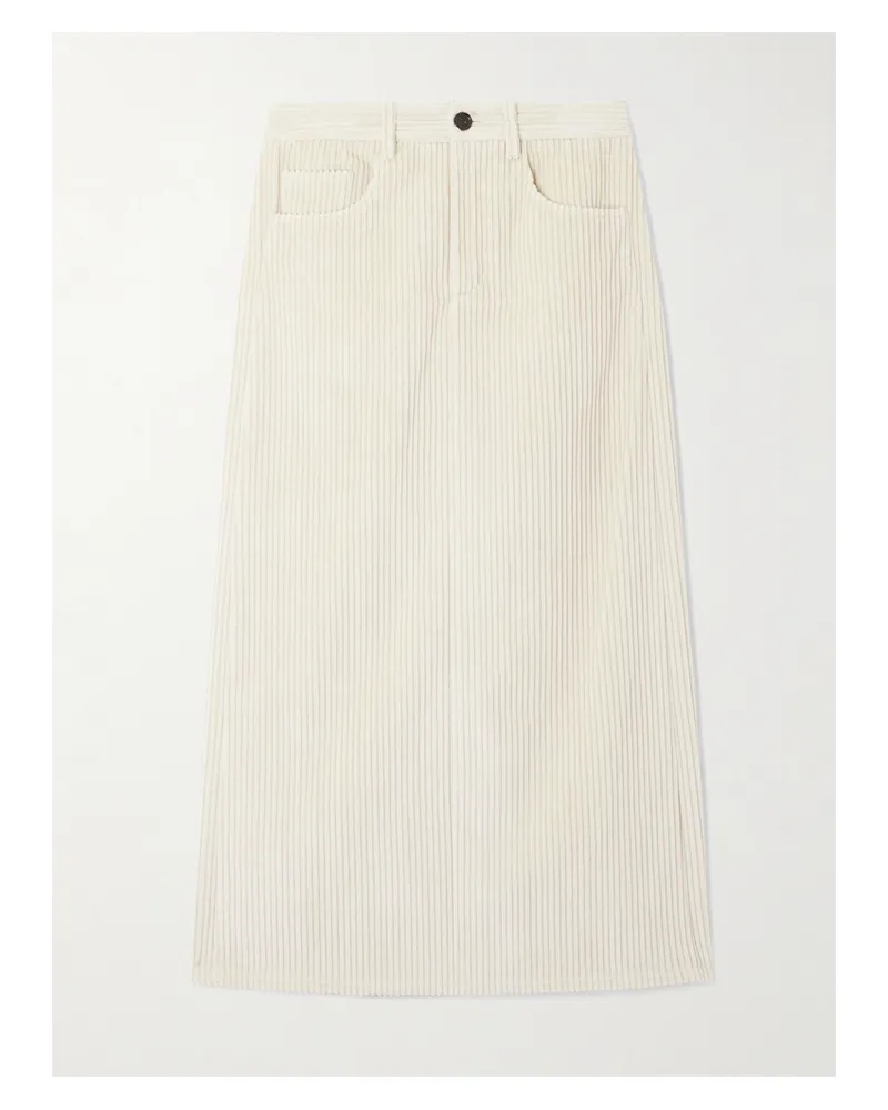 Proenza Schouler Calder Midirock Aus Baumwollcord - Ecru Ecru