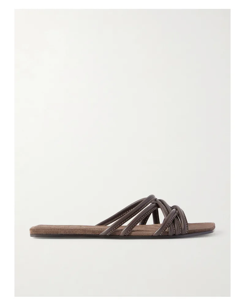 Brunello Cucinelli Sandalen Aus Leder - Braun Braun