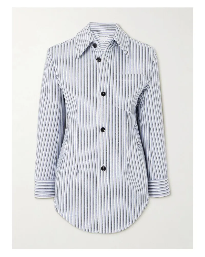 Bottega Veneta Gestreifte Jacke Aus Webstoff - Blau Blau