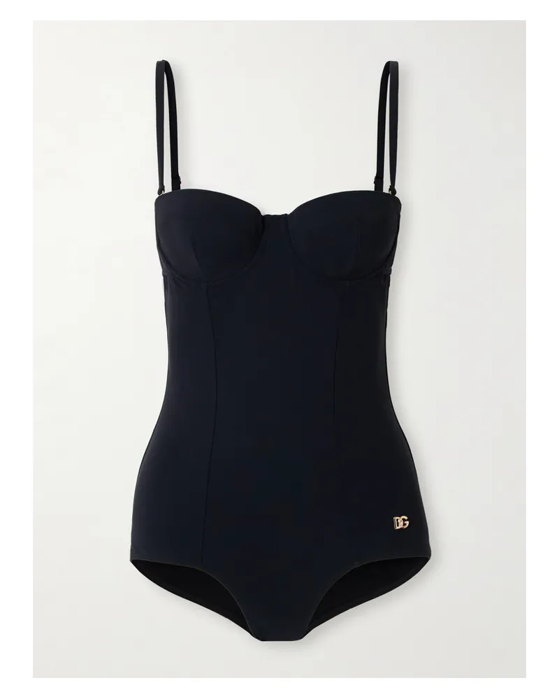 Dolce & Gabbana Cutout Underwired Swimsuit - Black Black