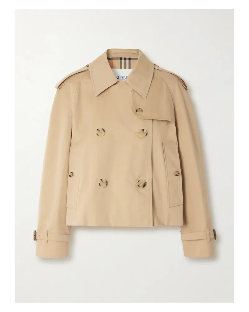 Burberry Doppelreihiger Trenchcoat Aus Baumwollgabardine - Neutral Neutral
