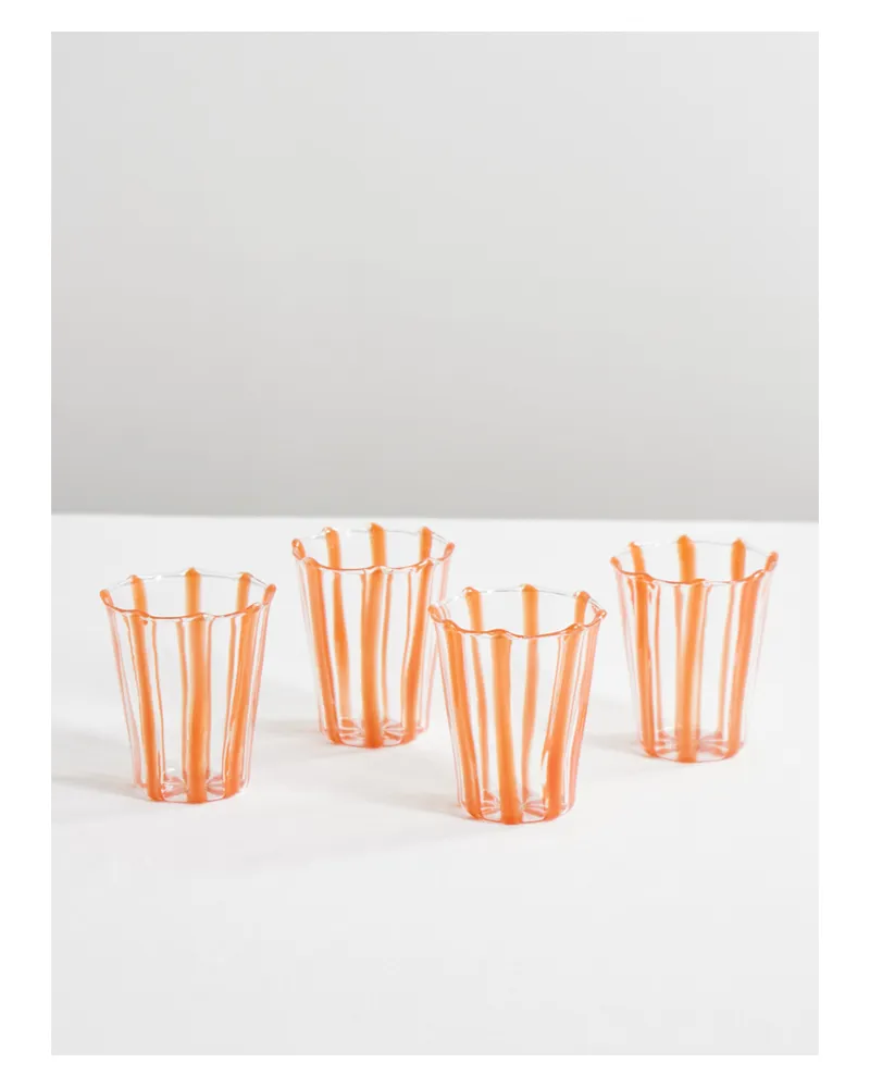 Sophie Lou Jacobsen Le Verre Bonbon Set Aus Vier Gläsern - Orange Orange