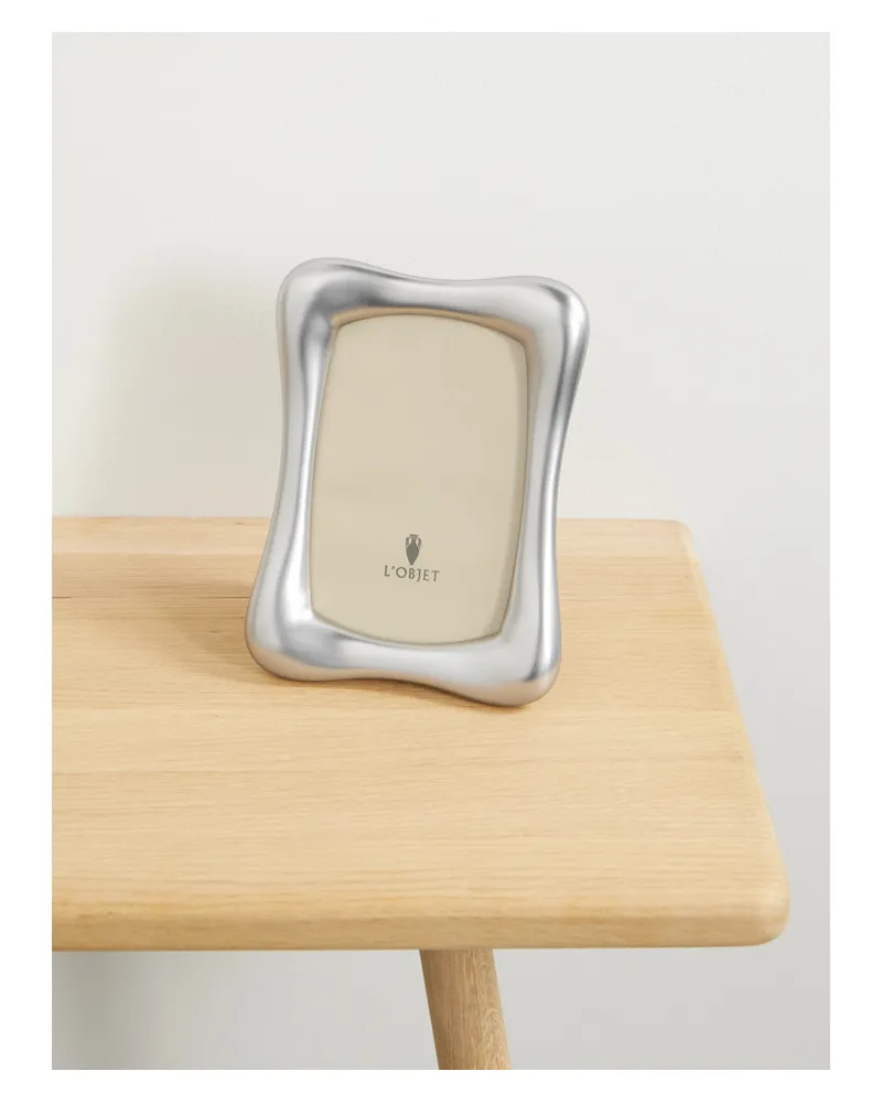 L’OBJET Anton 10,16 X 15,24 Cm Platinierter Bilderrahmen - Silber Silber
