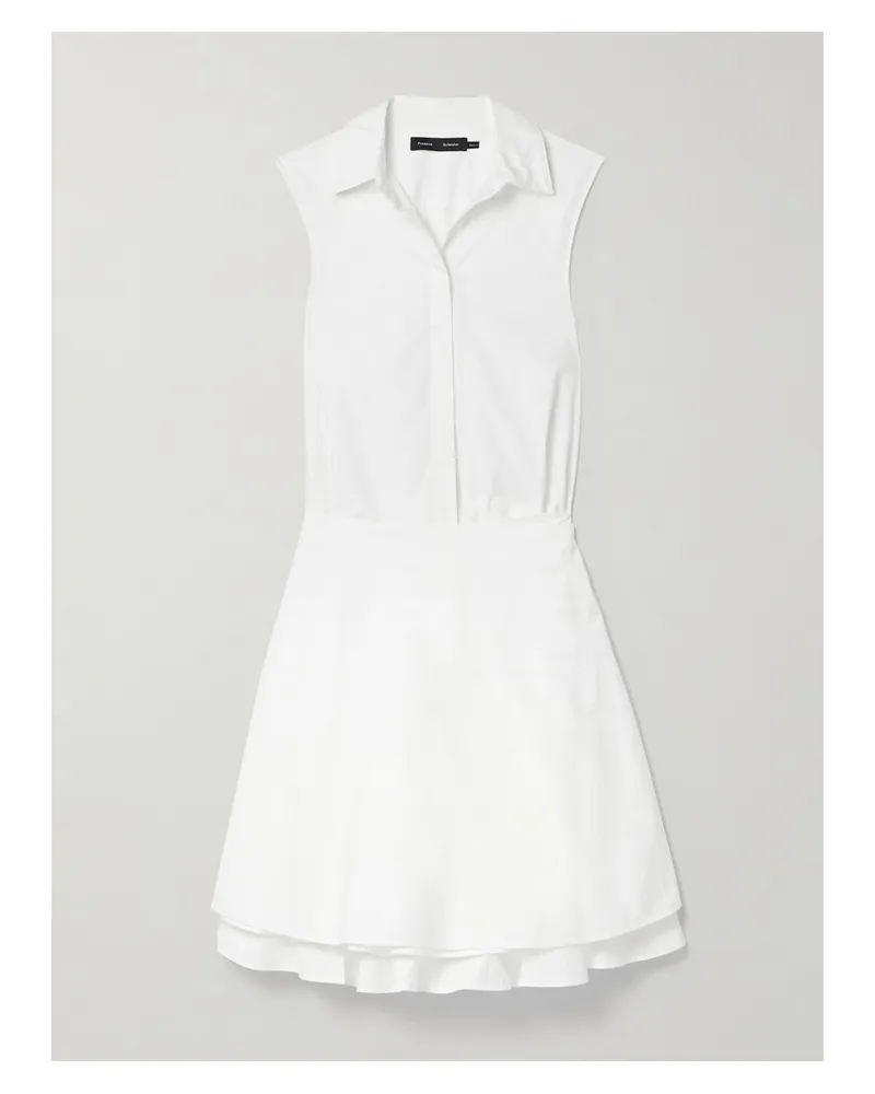 Proenza Schouler Cindy Mehrlagiges Midi-hemdblusenkleid Aus Baumwollpopeline - Weiß Weiß