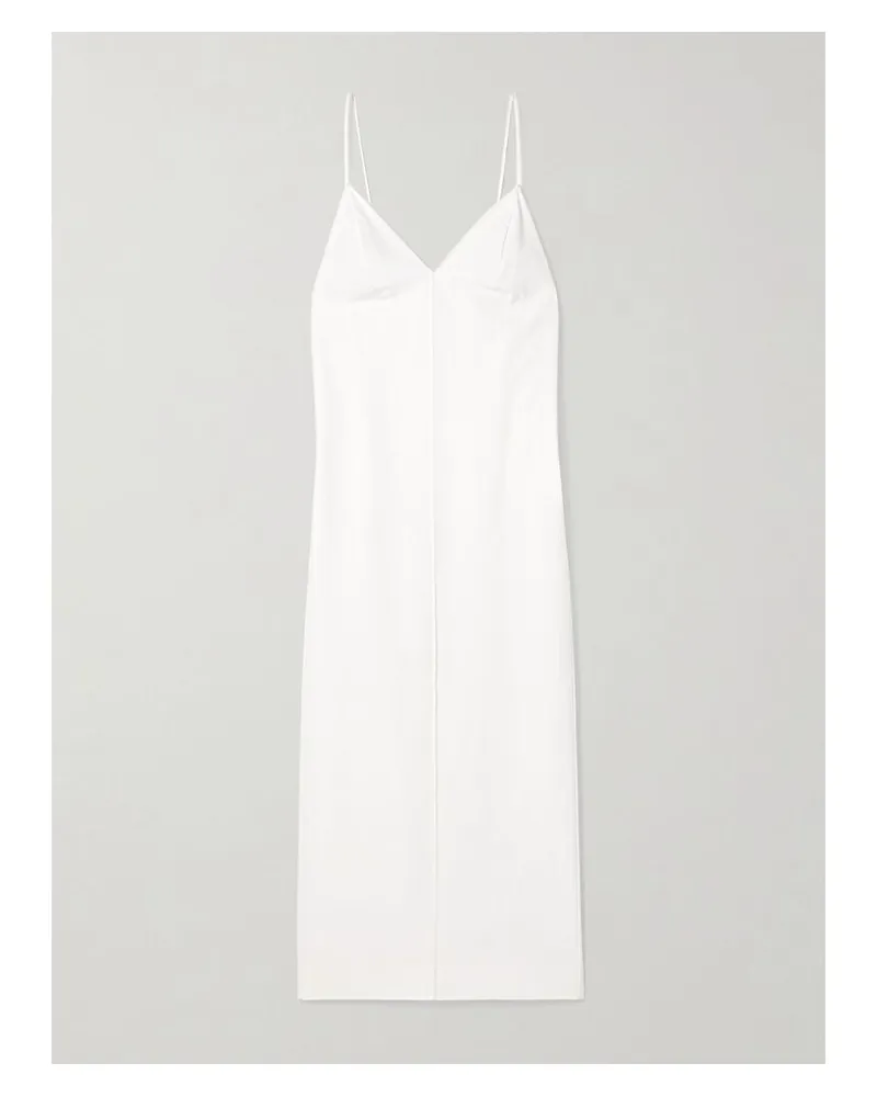 KHAITE Tulula Maxikleid Aus Seidenpopeline - Weiß Weiß