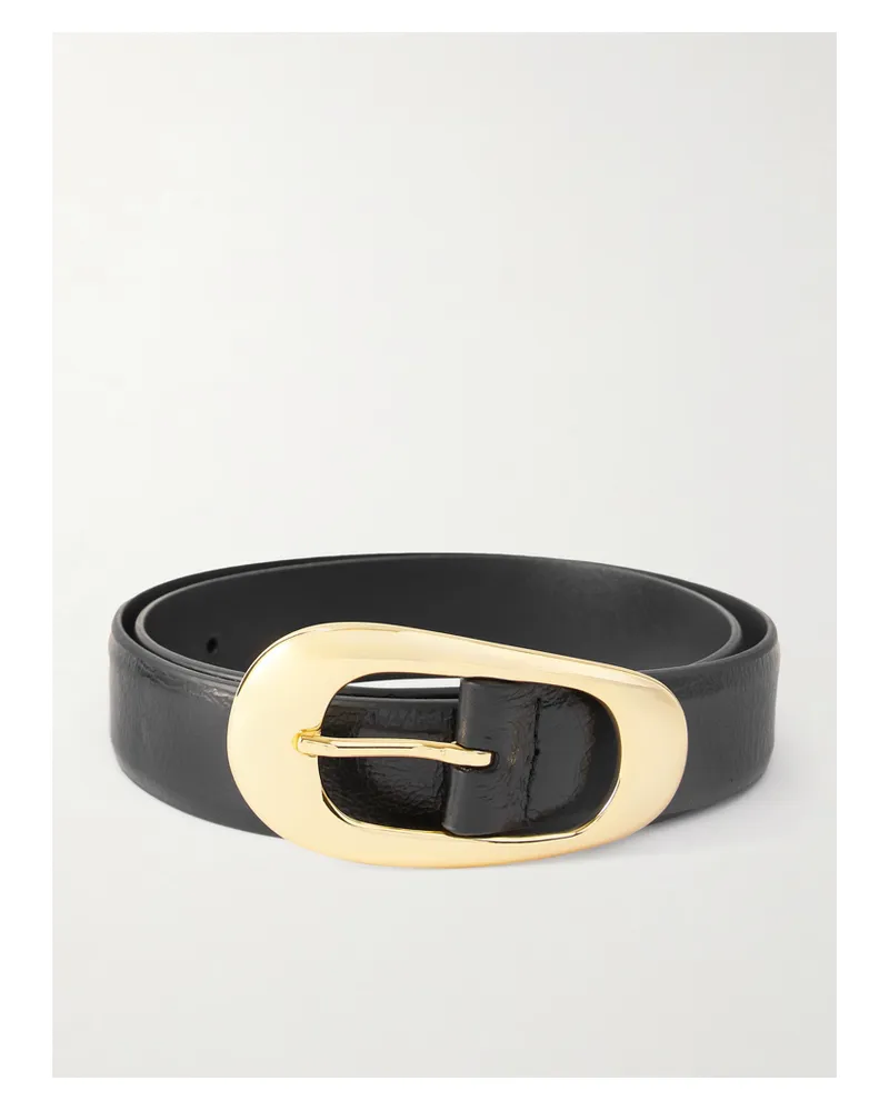 Anderson's Gürtel Aus Strukturiertem Lackleder - Schwarz Schwarz