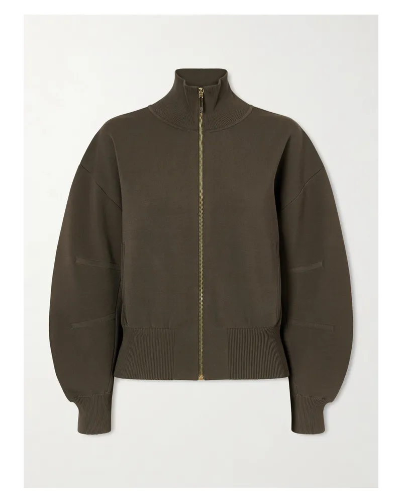 Joseph Sable Milano-knit Bomber Jacket - Green Green