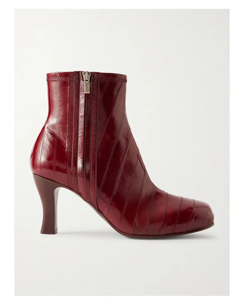 Loewe Bobine Hagfish Ankle Boots - Burgundy Burgundy