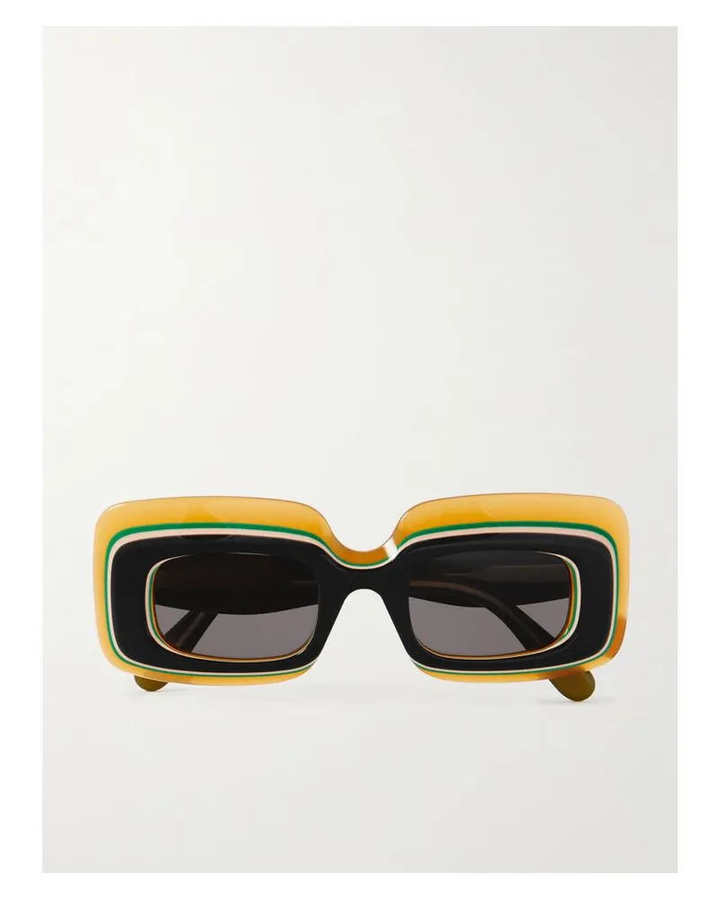 Loewe Paula's Ibiza Sonnenbrille Mit Eckigem Rahmen Aus Azetat - Schwarz Schwarz