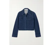 Cropped Denim Jacket - Blue