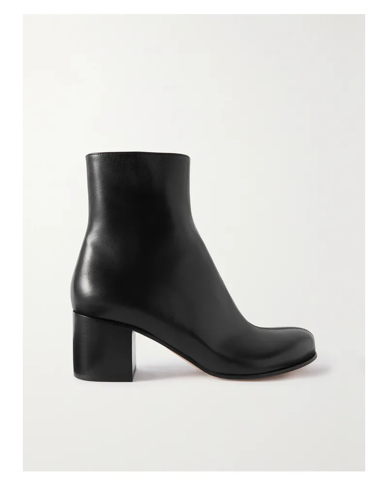 Loewe Terra Ankle Boots Aus Leder - Schwarz Schwarz