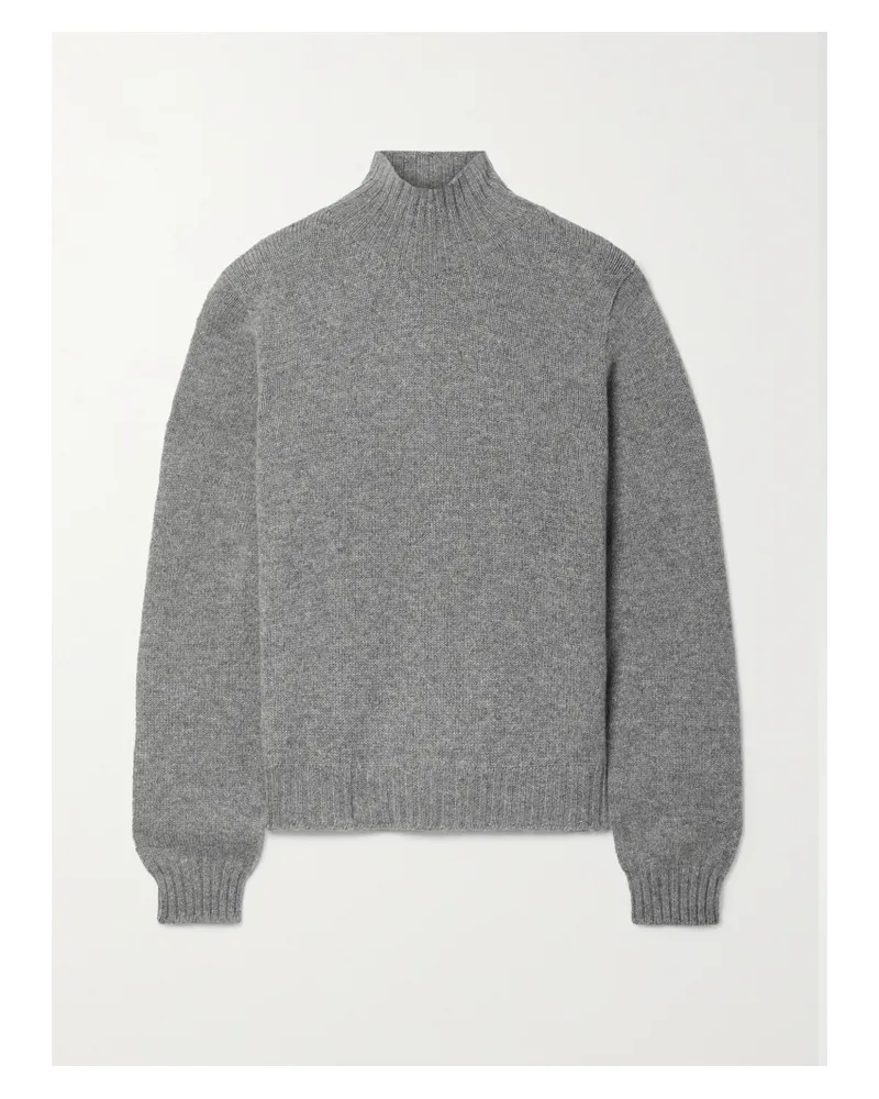 The Row Essentials Kensington Cashmere Turtleneck Sweater - Gray Gray