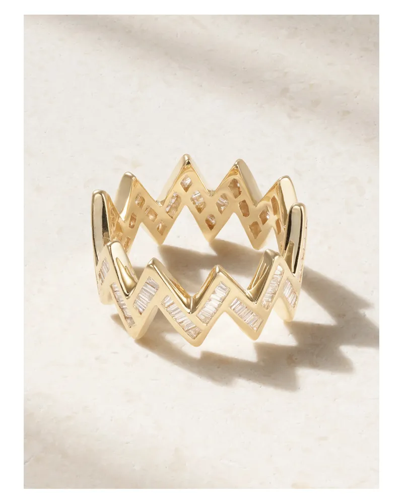 Kolours Creo Ring Aus 14 Karat Gold Mit Diamanten Gold