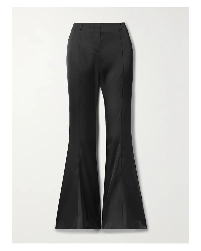 Acne Studios Schlaghose Aus Satin - Schwarz Schwarz