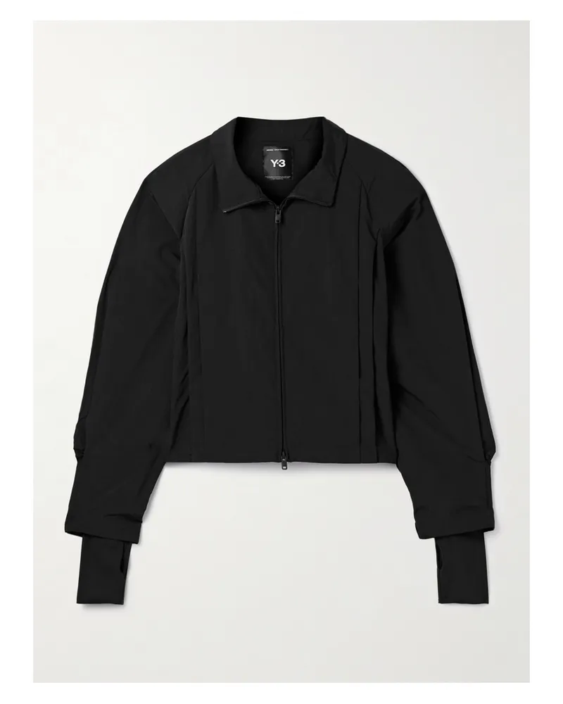 adidas Y-3 Jacke Aus Shell Mit Raffungen - Schwarz Schwarz