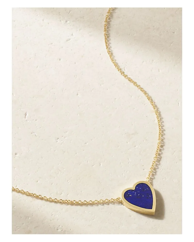 Jennifer Meyer Mini Heart Kette Aus 18 Karat Gold Mit Lapislazuli Gold