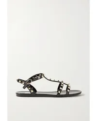 Valentino Garavani Rockstud Sandalen aus Gummi Schwarz