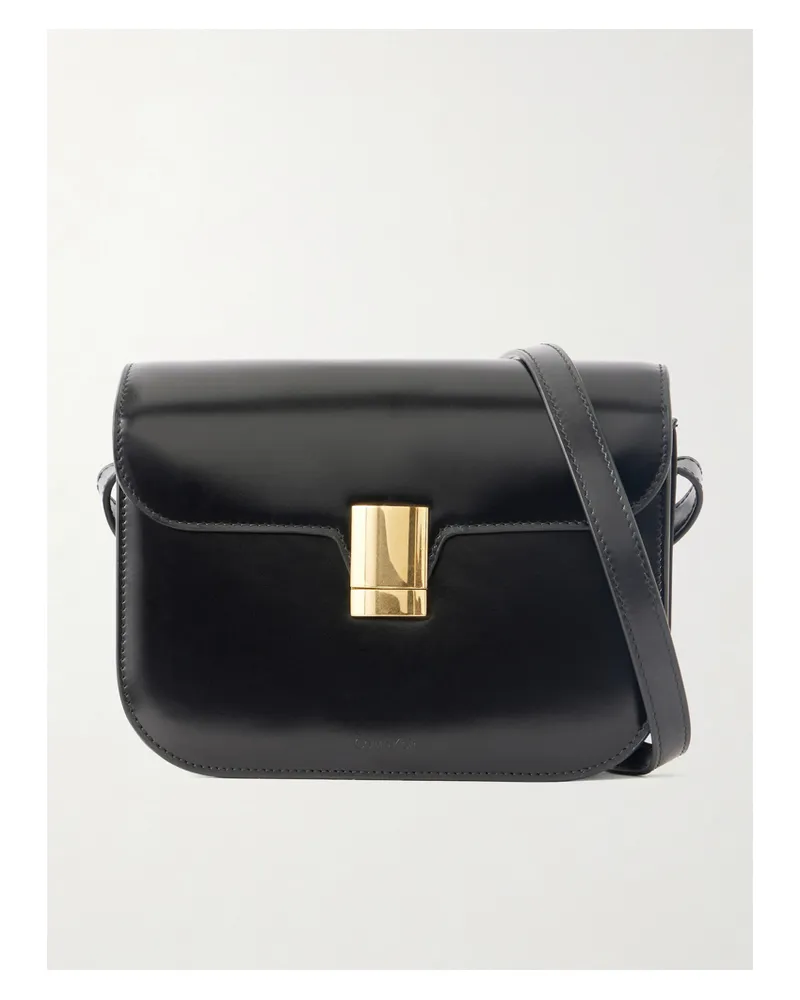 Calvin Klein Tilla Small Leather Shoulder Bag - Black Black