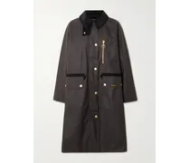 Evette Trenchcoat Aus Gewachster Baumwolle Mit Cordbesätzen - Braun