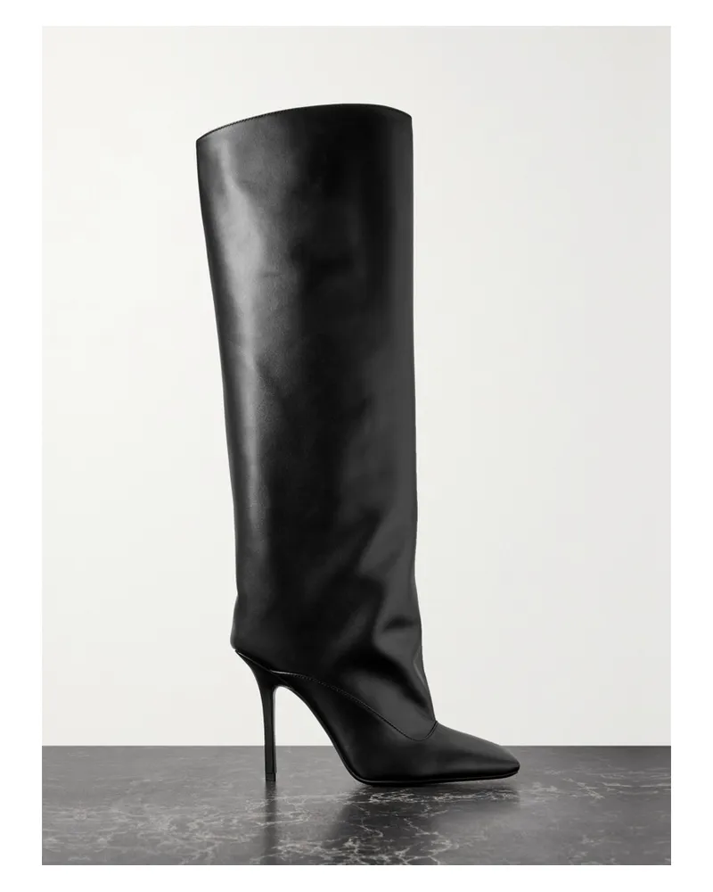 ATTICO Sienna Kniehohe Stiefel Aus Leder - Schwarz Schwarz