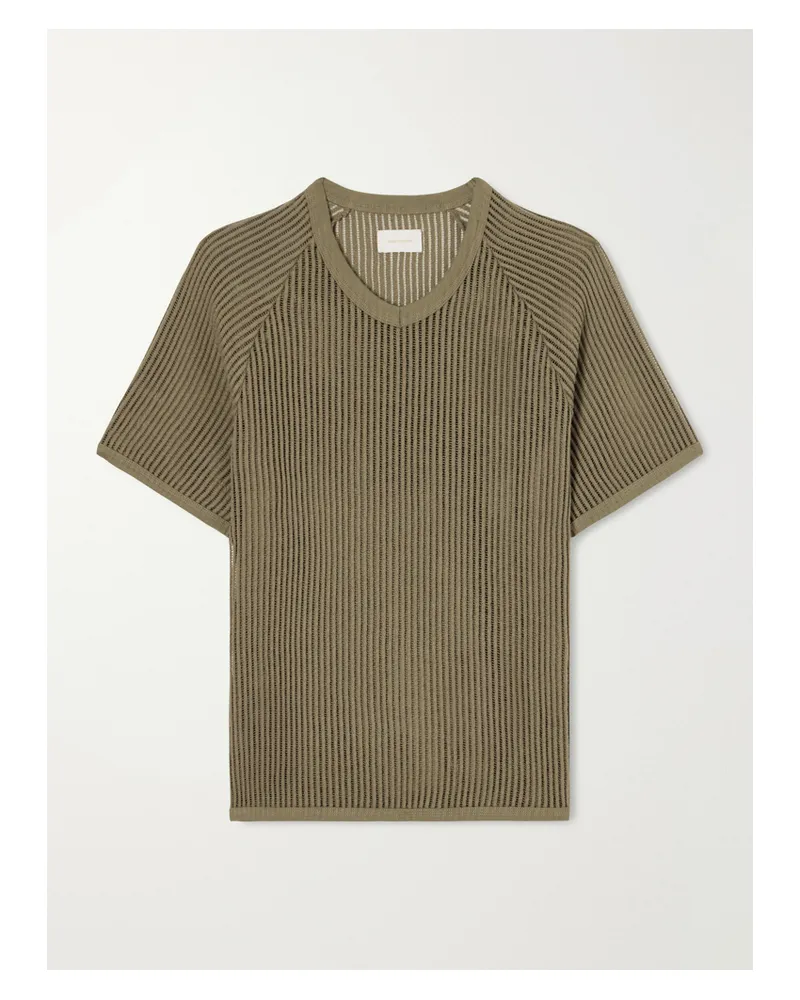 Aimé Leon Dore Ribbed Cotton-blend T-shirt - Green Green