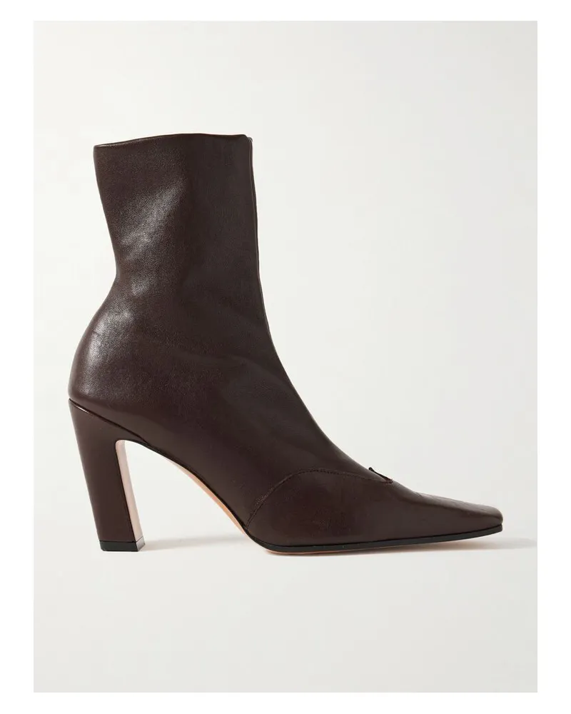 KHAITE Nevada Ankle Boots Aus Leder - Braun Braun