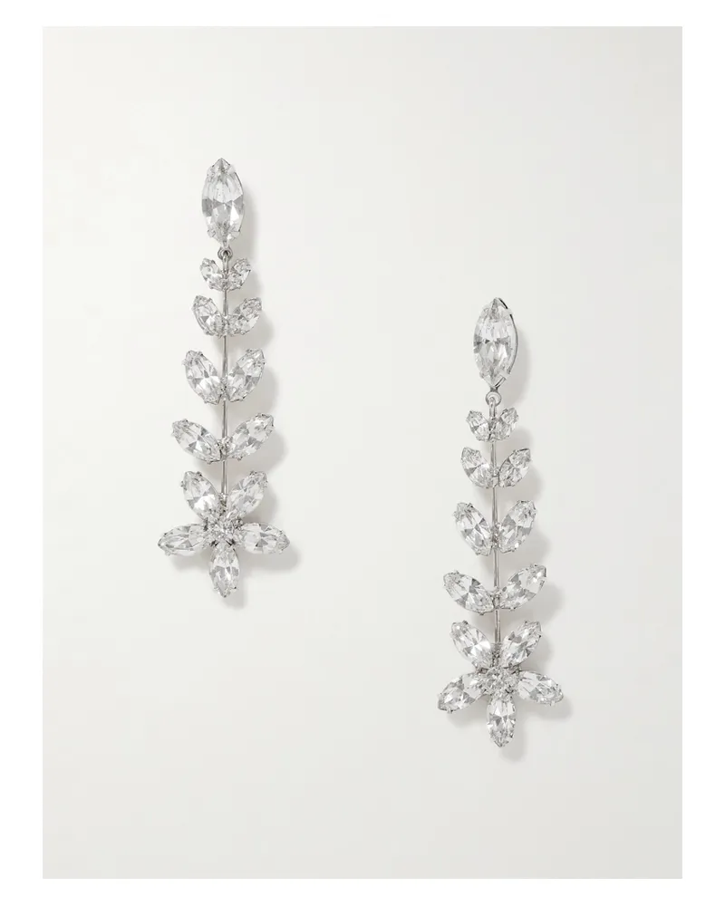Jennifer Behr Vianca Rhodium-plated Crystal Earrings - Silver Silver