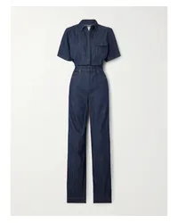 Rivet Utility Girlfriend Jumpsuit aus Denim Blau