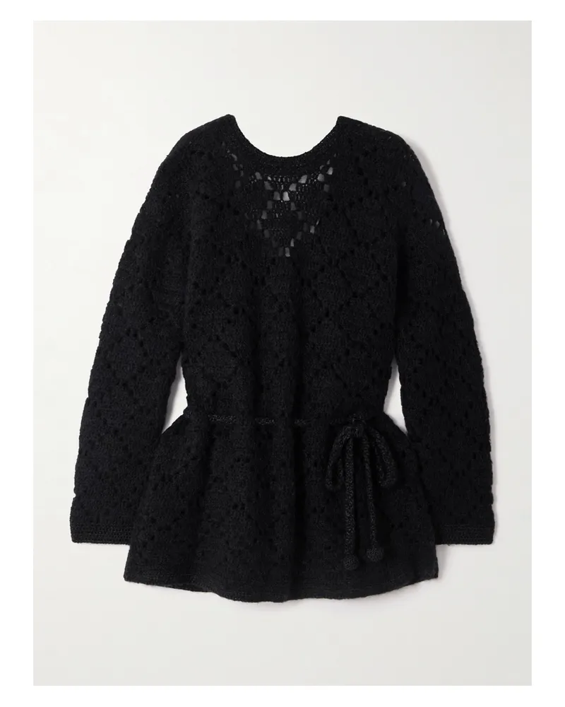 Isabel Marant Merida Pullover In Lochstrick - Schwarz Schwarz