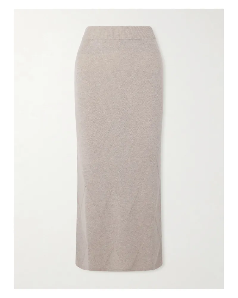 Max Mara Cashmere Midi Skirt - Neutrals Neutrals