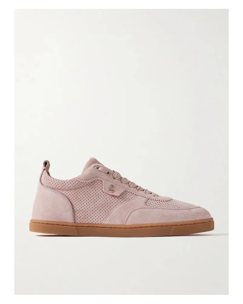 Christian Louboutin Tutti Rui Donna Sneakers Aus Veloursleder Mit Perforationen - Pink Pink