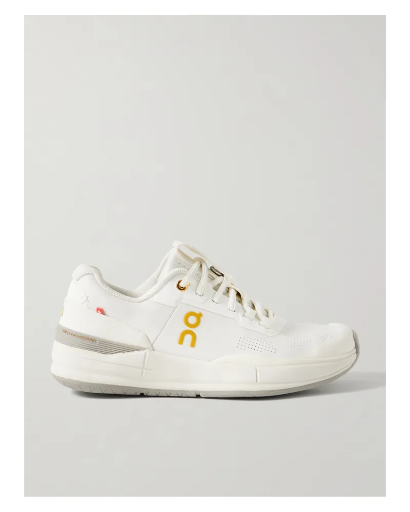 ON Roger Federer The Roger Pro Ace Sneakers Aus Leder Mit Filzbesatz - Creme Creme