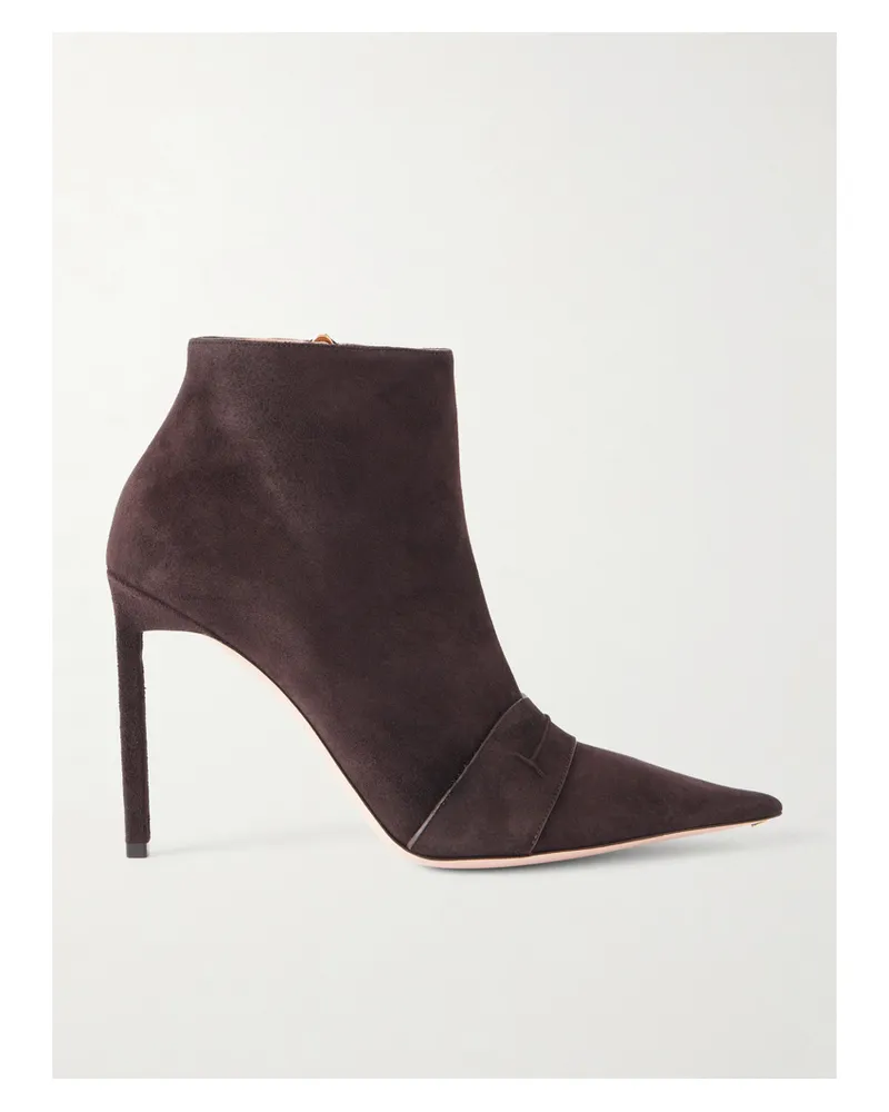 Tom Ford Ankle Boots Aus Veloursleder - Braun Braun