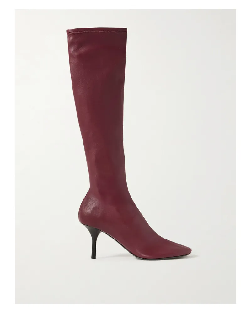 Acne Studios Kniehohe Stiefel Aus Leder - Burgunder Burgunder