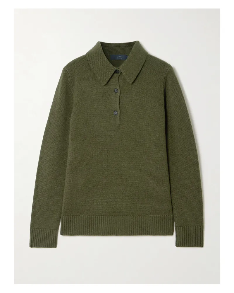 arch4 Bessi Cashmere Polo Sweater - Green Green